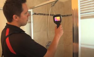 Bradford Home Inspections checking water temperature