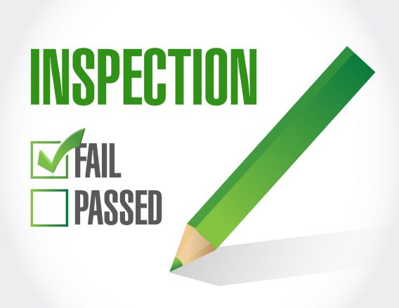 fail inspection check list illustration design